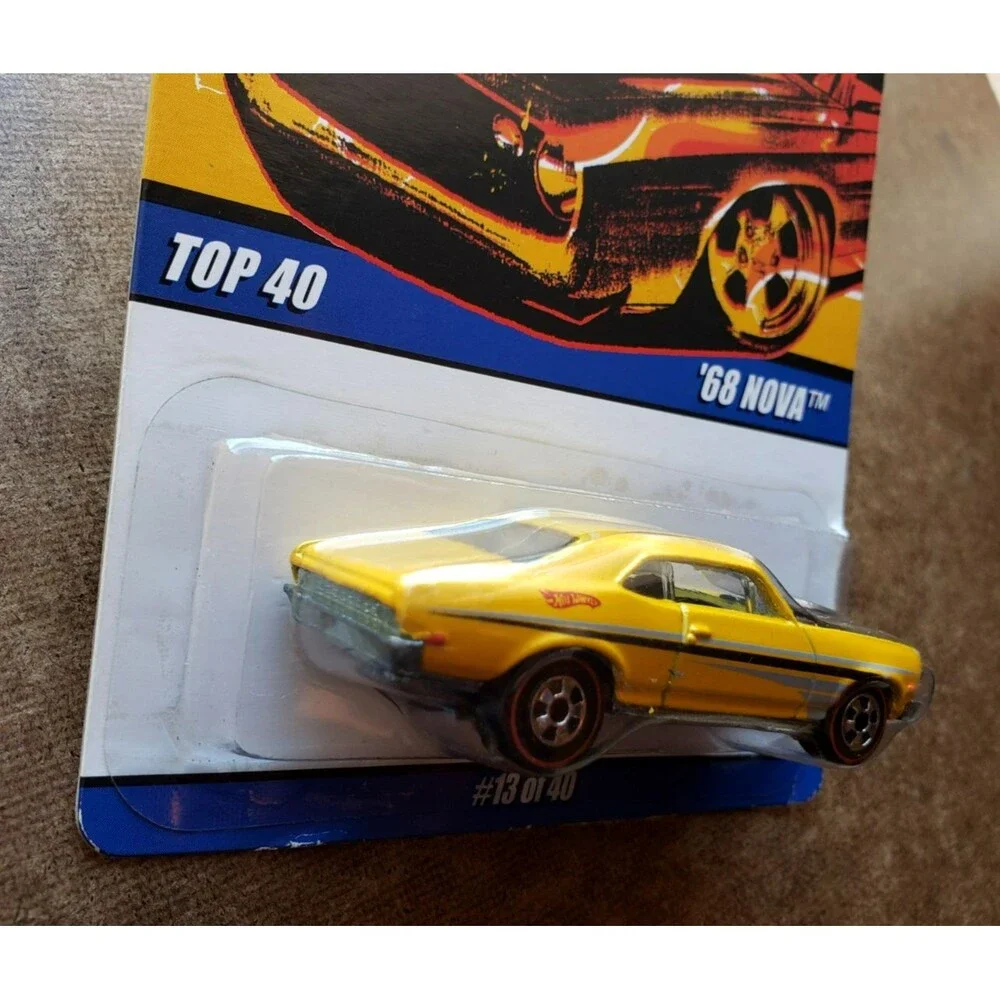 2008 Hot Wheels '68 CHEVY NOVA Pearl Yellow Since '68 Top 40 #13/40 1:64 RL2 5SP